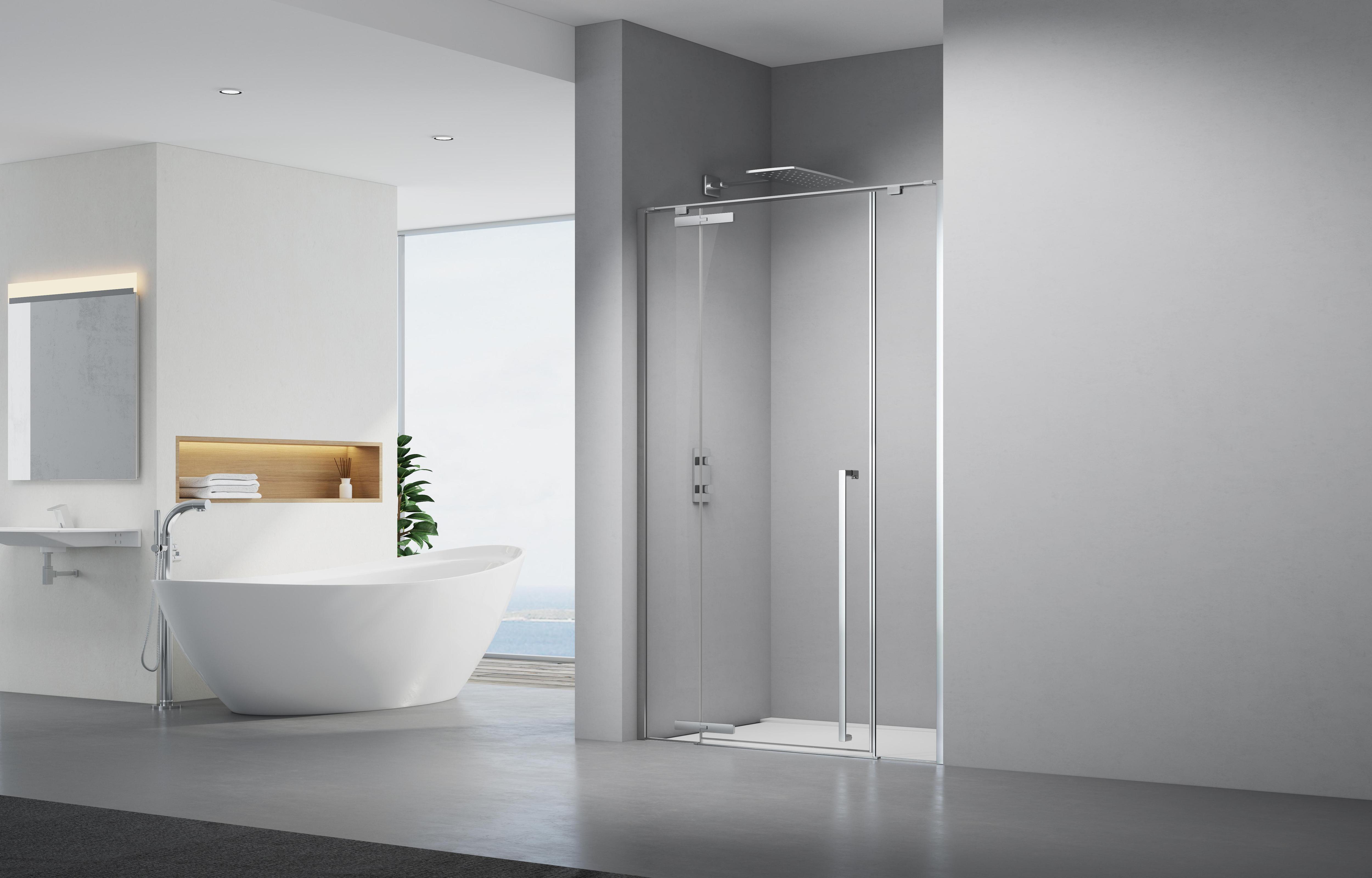 Phòng Tắm Kính Cửa Mở 180 Độ AKB12X