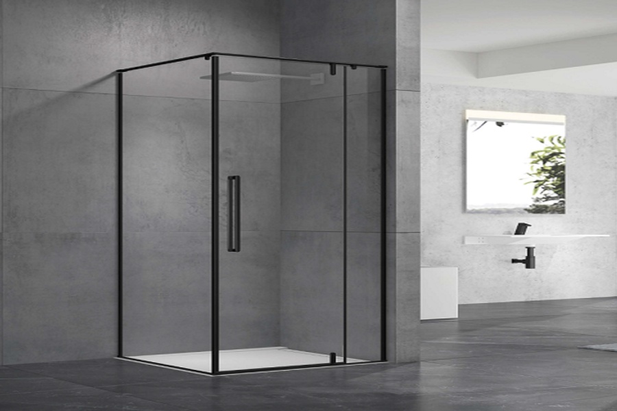 Phòng tắm kính vuông góc